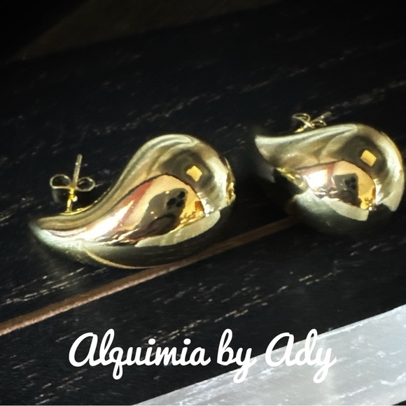 Alquimia Gold Teardrop Earrings - Picture 1 of 1